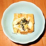 レンジで簡単♪チーズのせ厚揚げ